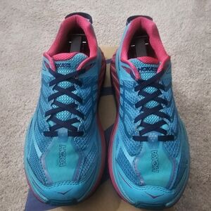 Hoka Women's Blue and Pink Running Shoes